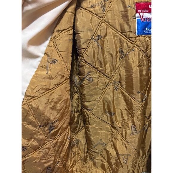VINTAGE Original Varsity by Catalina Lined Bomber Full Zip Beige Jacket; Size 40 - Picture 8 of 10